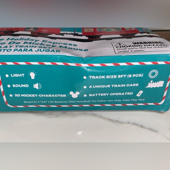 Disney MICKEY MOUSE Holiday Christmas BATTERY Train Set 12 Pieces NEW IN BOX - Picture 3 of 11